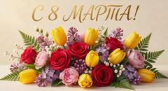 С международным женским днем - 8 марта!